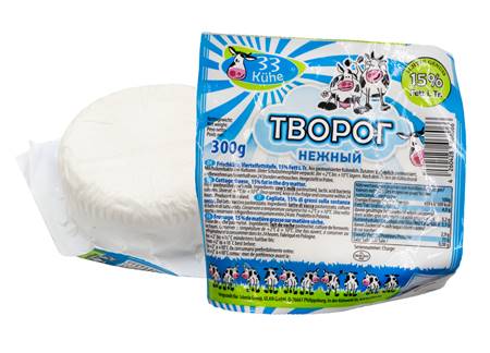 33 Коровы Творог 15% 300g круглый