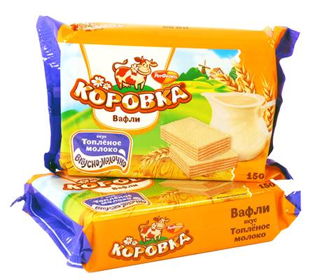 Вафли "Коровка" вкус топленое молоко 150 г